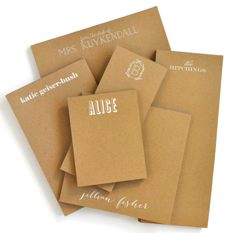 Haute Papier Kraft Notepads