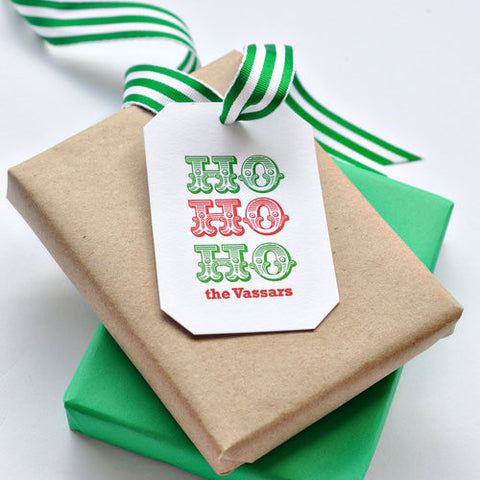 Holiday Letterpress Gift Tags