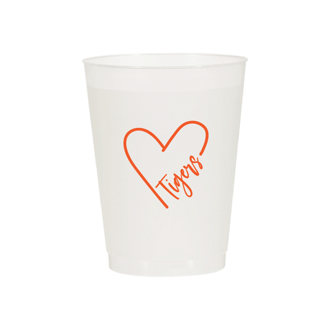 Tigers Sketchy Heart party cups for Auburn tailgates – view 2