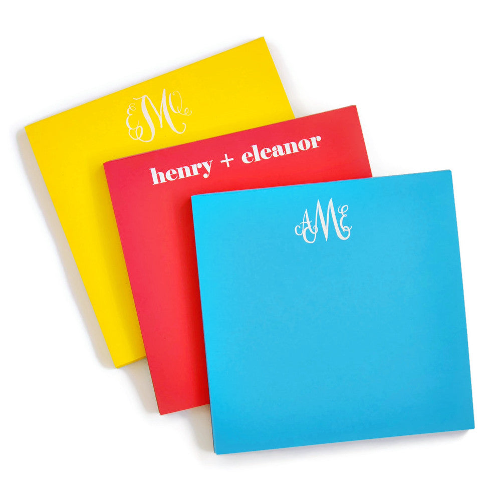Personalized Square Primary Colors Notepad – MADdesign